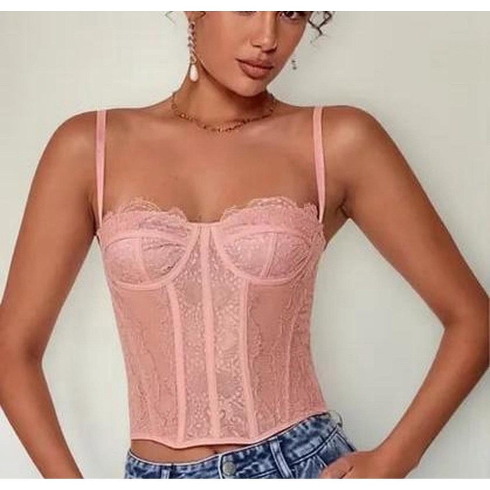 Urban Outfitters Out From Under Modern Love Corset Pink Size Medium